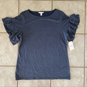 Time & Tru ruffle sleeve shirt